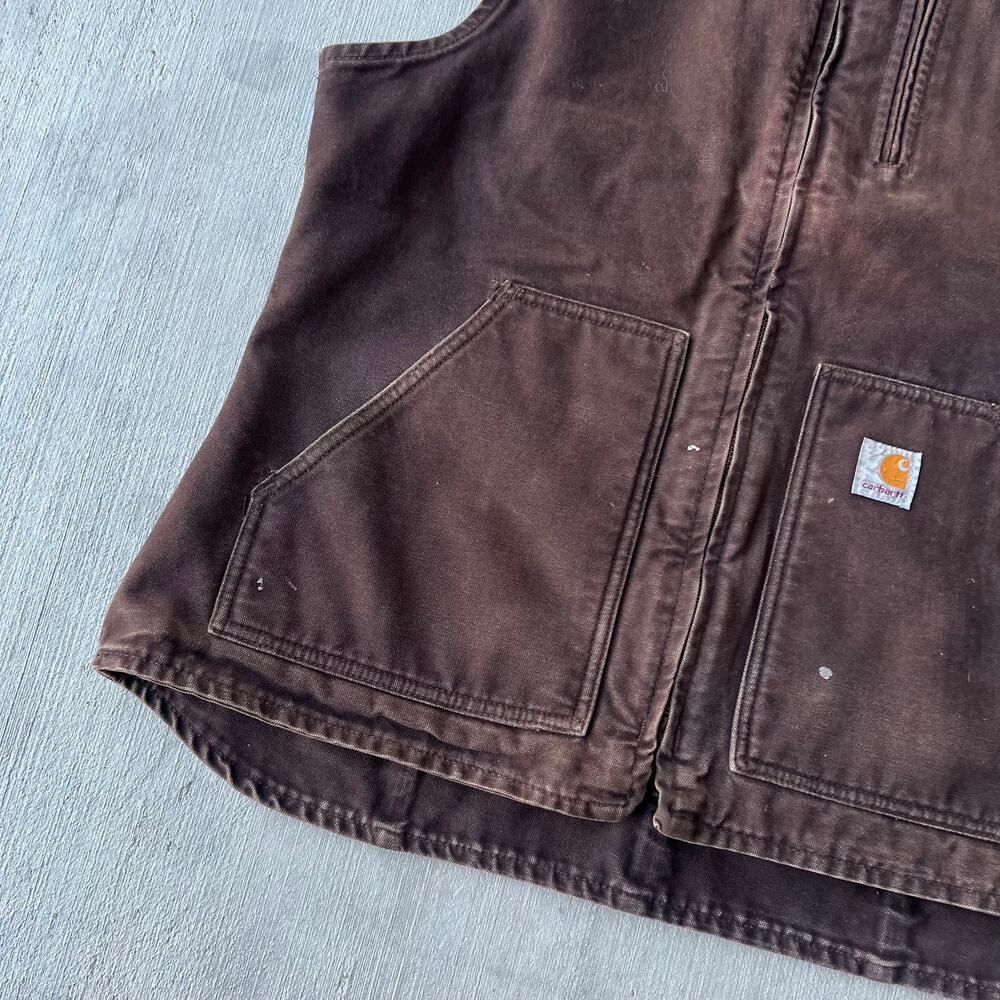 Vintage Y2K brown carhartt WOMENS work wear vest - Picture 5 of 8